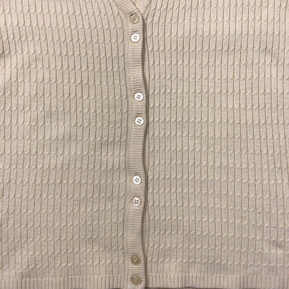 Josephine Chaus Yellow V-Neck Long Sleeve Cardigan - Size Small - Picture 3 of 6